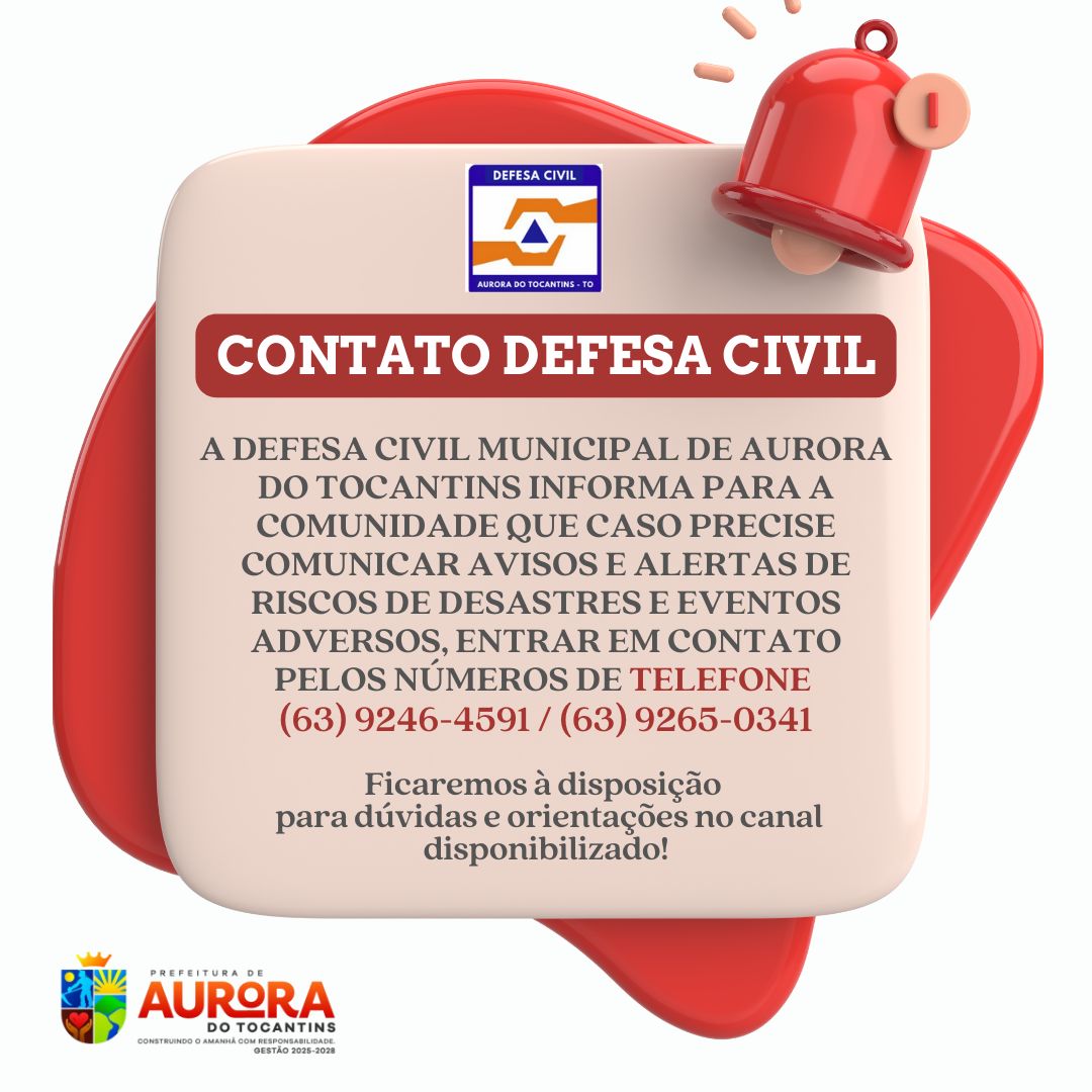 DIVUGAÇÃO DO NÚMERO DA DEFESA CIVIL